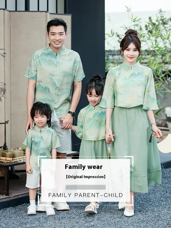 Freizeit Cheongsam Familien-Set im China-Stil