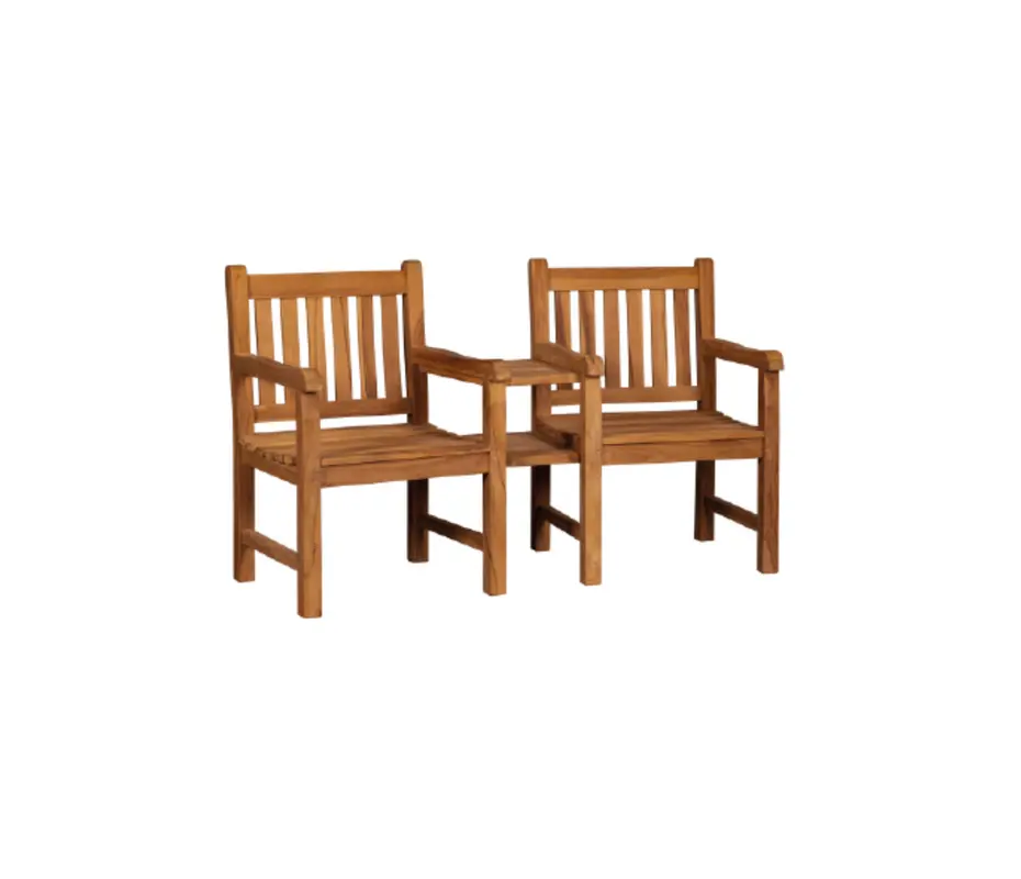 Gartenbank, hochwertige Teakholz Sitzbank für den Garten - Woodie Flexi-Sitz