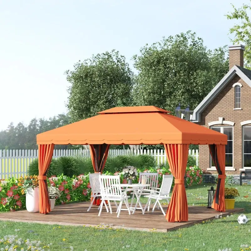 Gartenpavillon Pavillon Partyzelt Gartenzelt mit 4x Seitenwand 4x3m