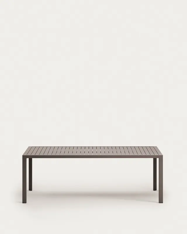 Gartentisch Culip aus Aluminium mit braunem Finish 220 x 100 cm
