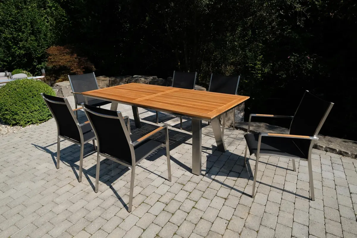 Gartentisch Monaco A-Form Teakplatte
