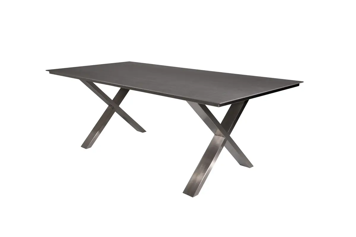 Gartentisch Monaco X-Form Keramik grau