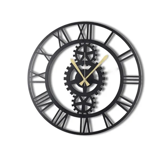 Gear XL Wanduhr - Schwarz