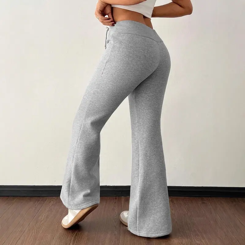 Gefütterte Fleece-Hose mit hohem Bund