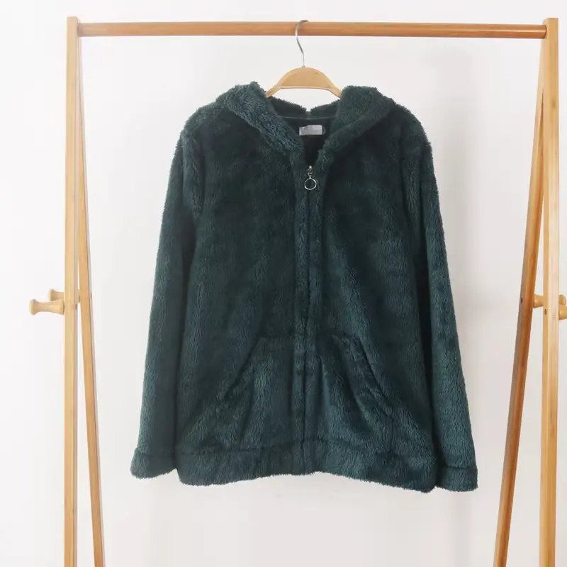 Gefütterter Coral Fleece Loungewear-Hoodie