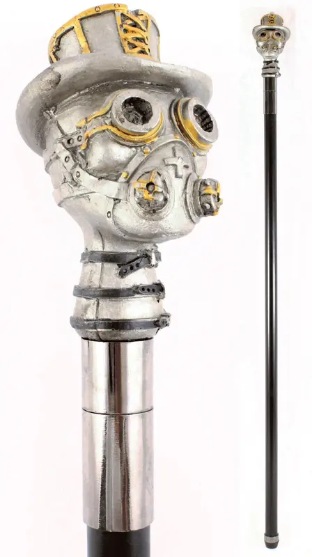 Gehstock Steampunk Kopf