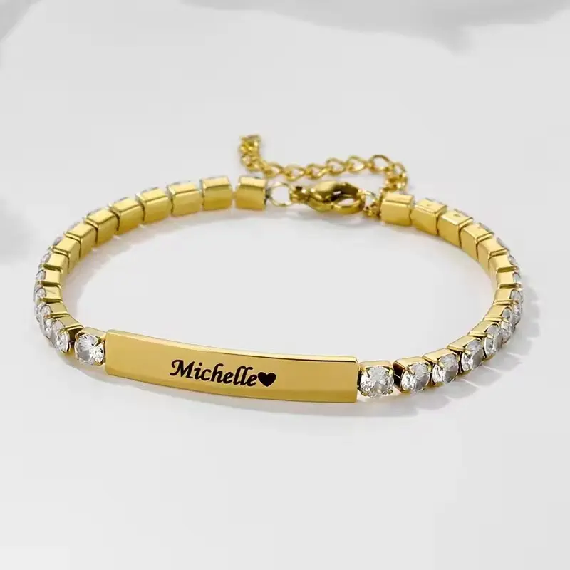 Gekrümmtes Stahl-Bracelet, lang, casual
