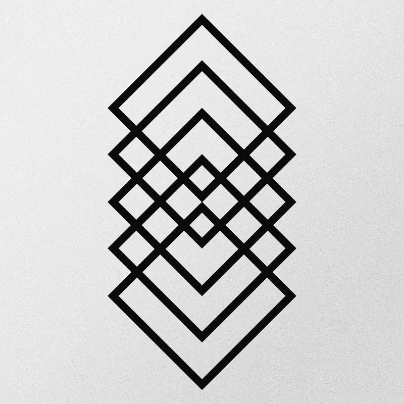 Geometry Wanddeko - Schwarz