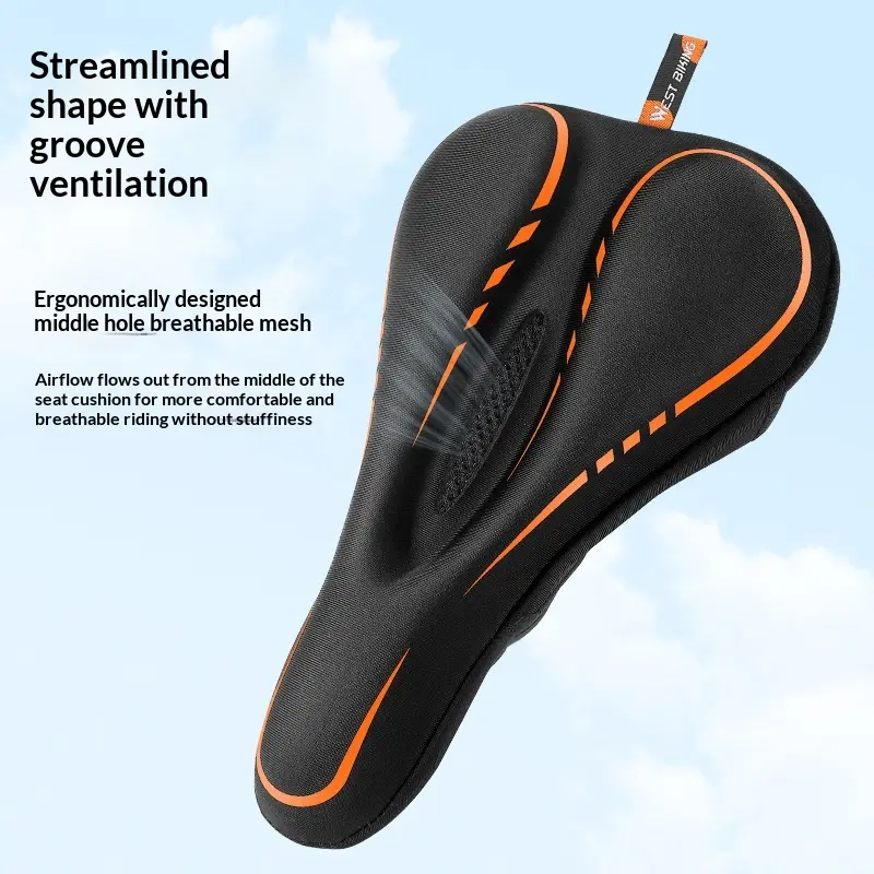 Gepolsterter Velo-Sattelbezug aus Silikon und Memory Foam