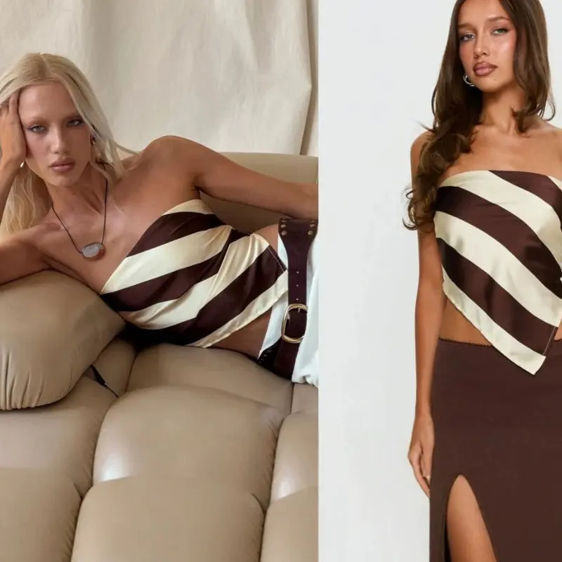 Gepunktetes Bandeau-Top