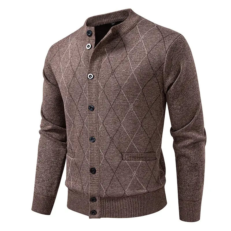 Gerippter Strickpullover mit Wellenmuster