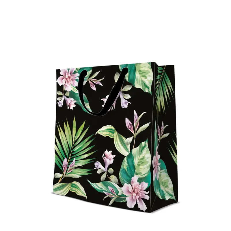 Geschenktüte Exotic Flowers 33.5x26.5x13 cm