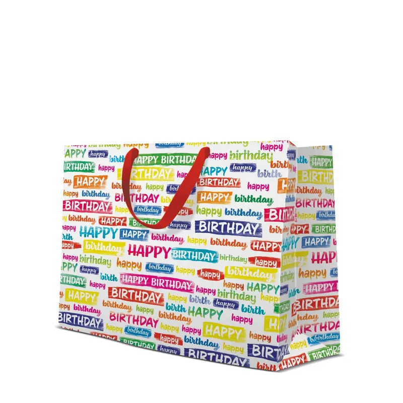 Geschenktüte Geburtstagswünsche 33.5x26.5x13 cm