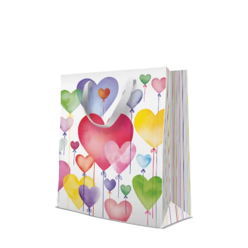 Geschenktüte Herzballon 33.5x26.5x13 cm