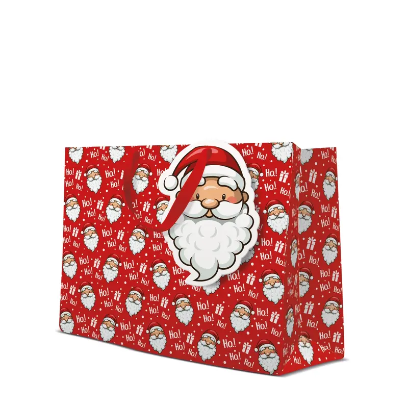 Geschenktüte Ho ho ho horizontal, 33.5x26.5x13 cm