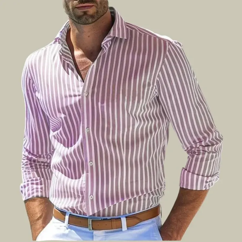 Gestreiftes Langarm-Shirt für Herren
