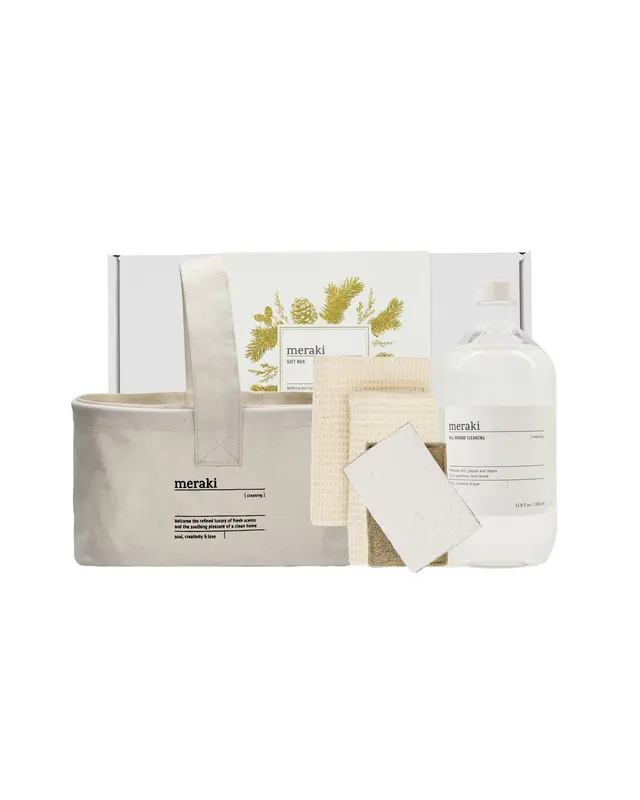 Gift boxCH, basket + dish cloth, beige + sponge + all-round cleaning, 1000 ml