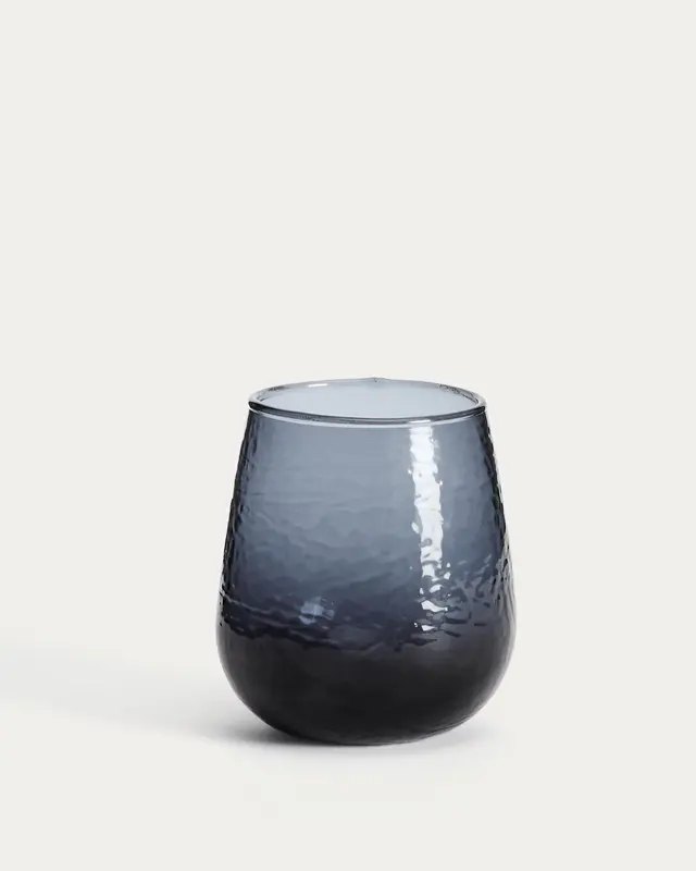Glas Sileia aus blauem Recyclingglas