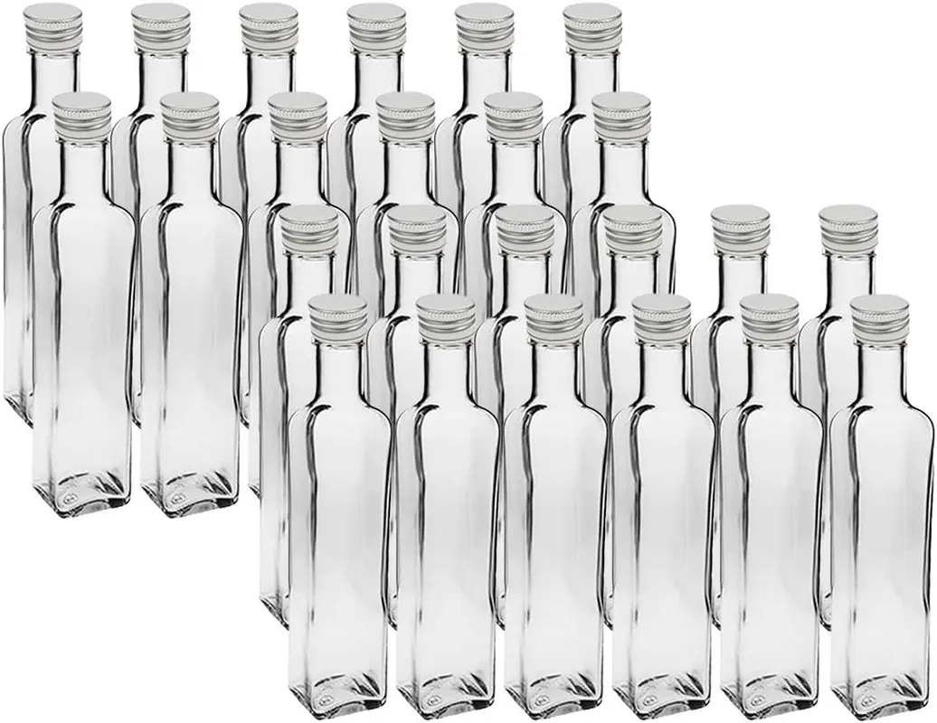 Glasflaschen-Set mit Schraubverschluss, 24 Stück, 24 Flaschen