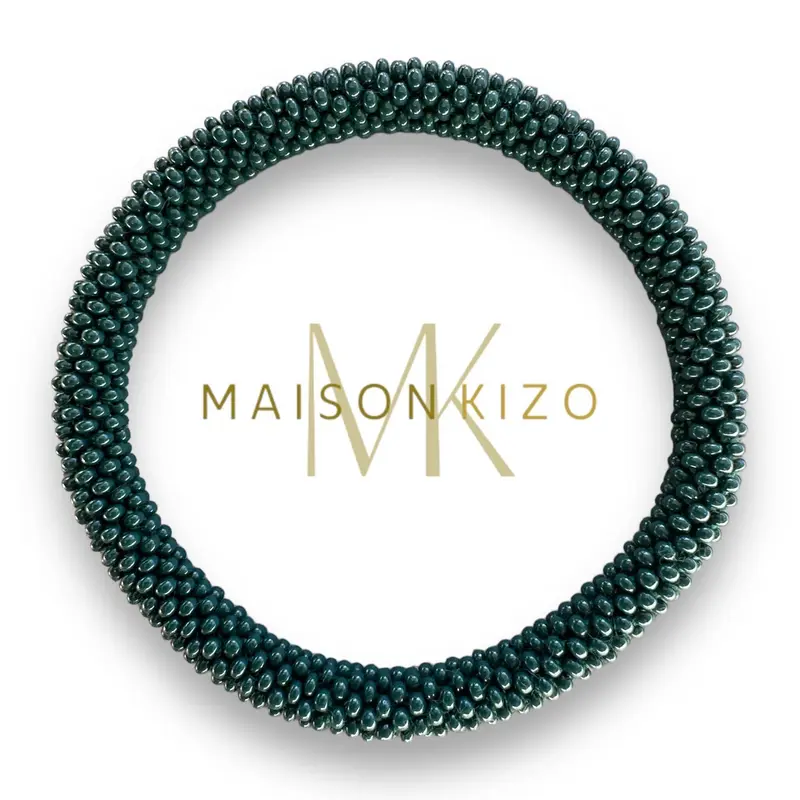 Glasperlen Armband - Smaragd