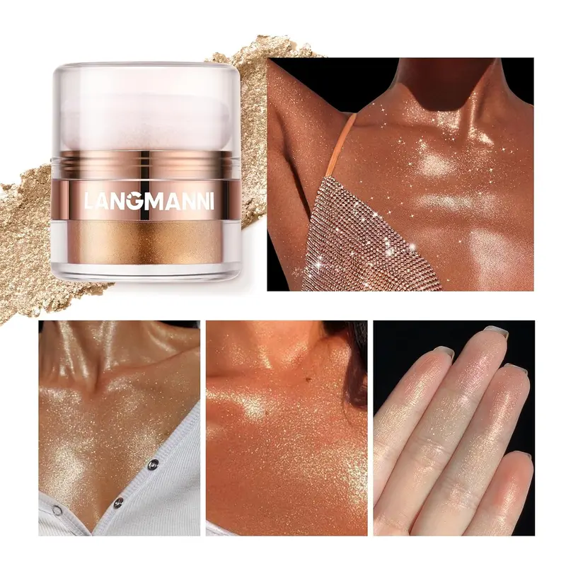 Glitzerndes Highlight Puder für Gesicht & Körper