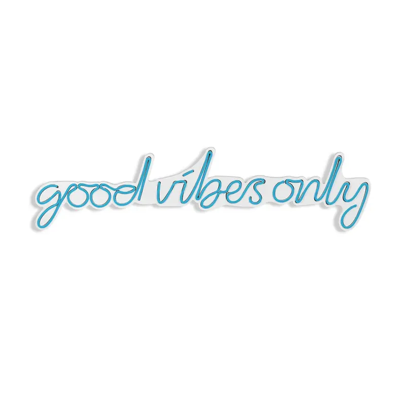 Good Vibes Only Wandleuchte - Blau