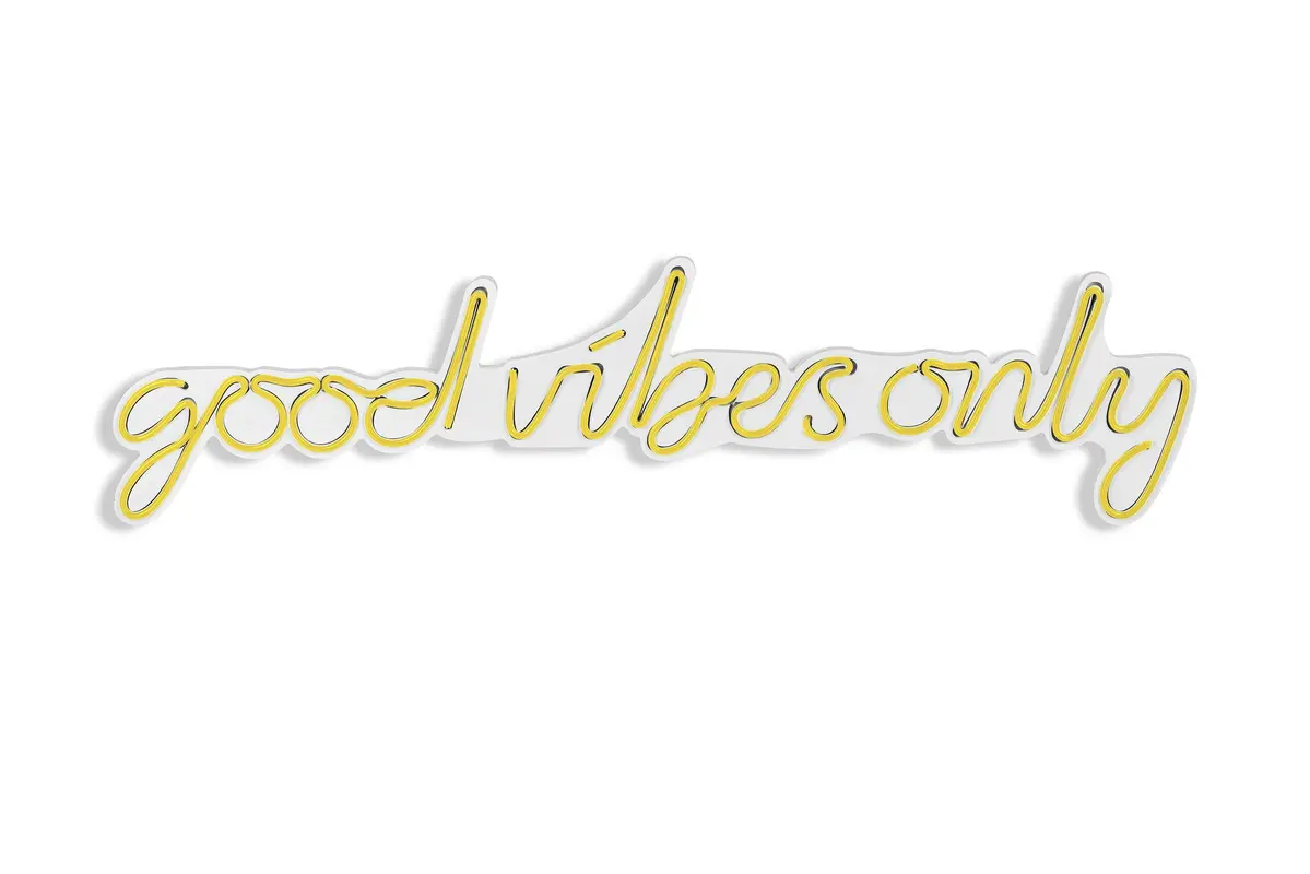 Good Vibes Only Wandleuchte - Gelb