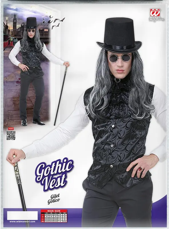 Gothic Weste mit Jabot