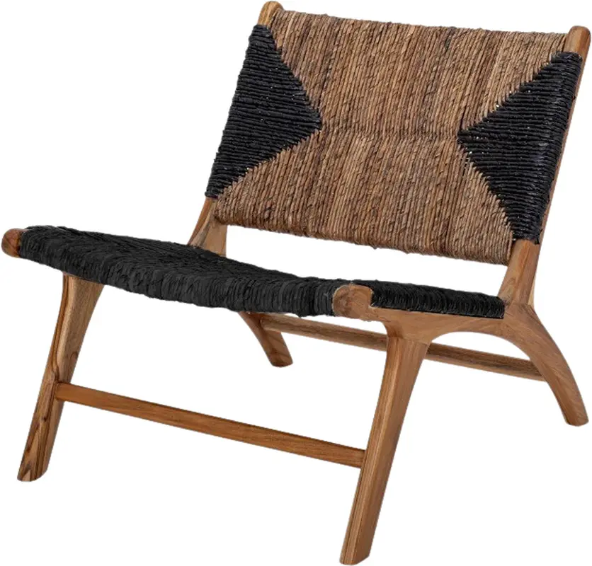 Grant Loungesessel, Schwarz, Teakholz