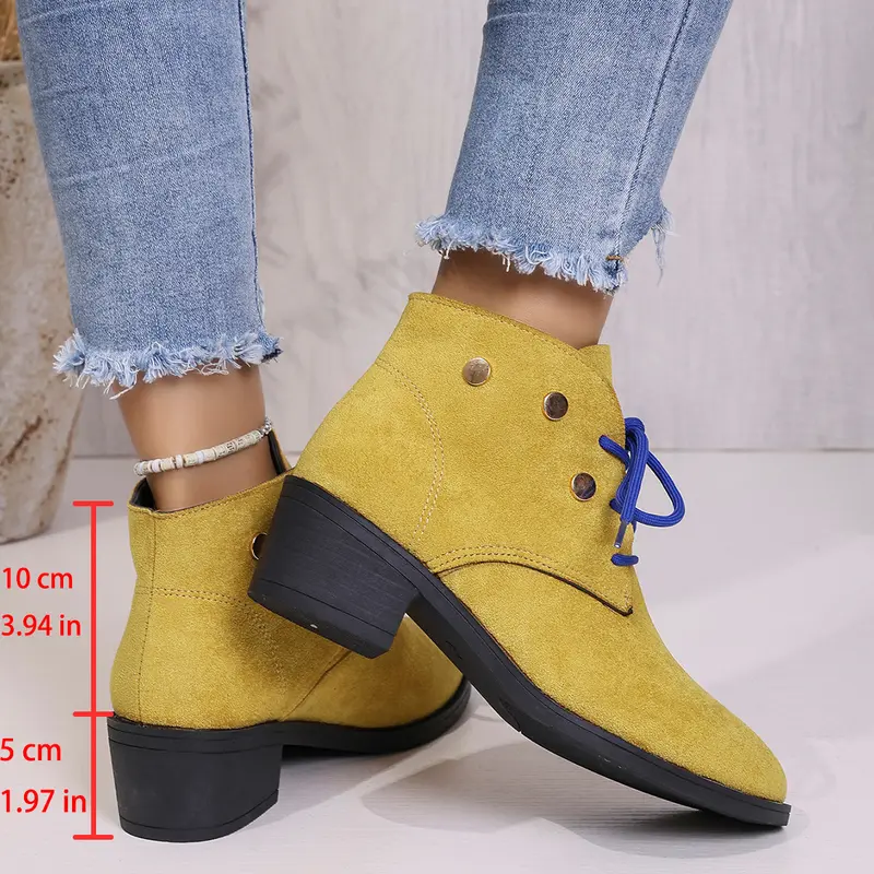 Grosse Chunky-High-Absatz Stiefel
