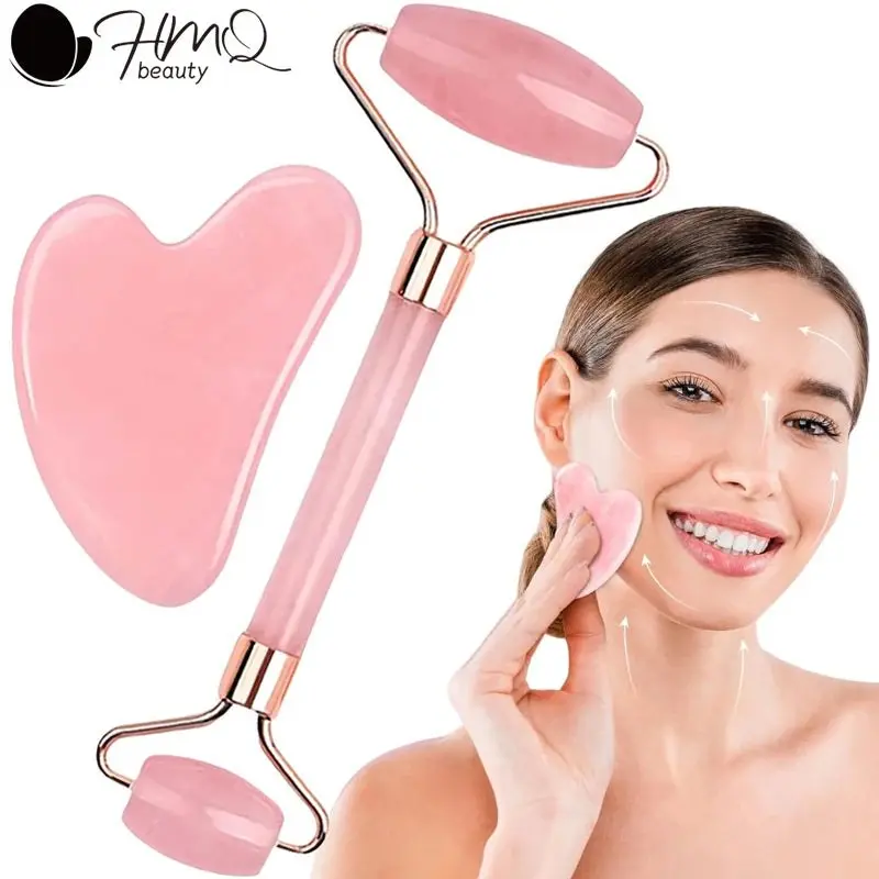 Gua Sha & Gesichtsroller Set (2-tlg) · Kühl-Massage für Gesicht, Hals & Augen