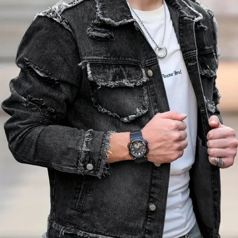 Gut sitzende Jeansjacke für Herren – Y031S