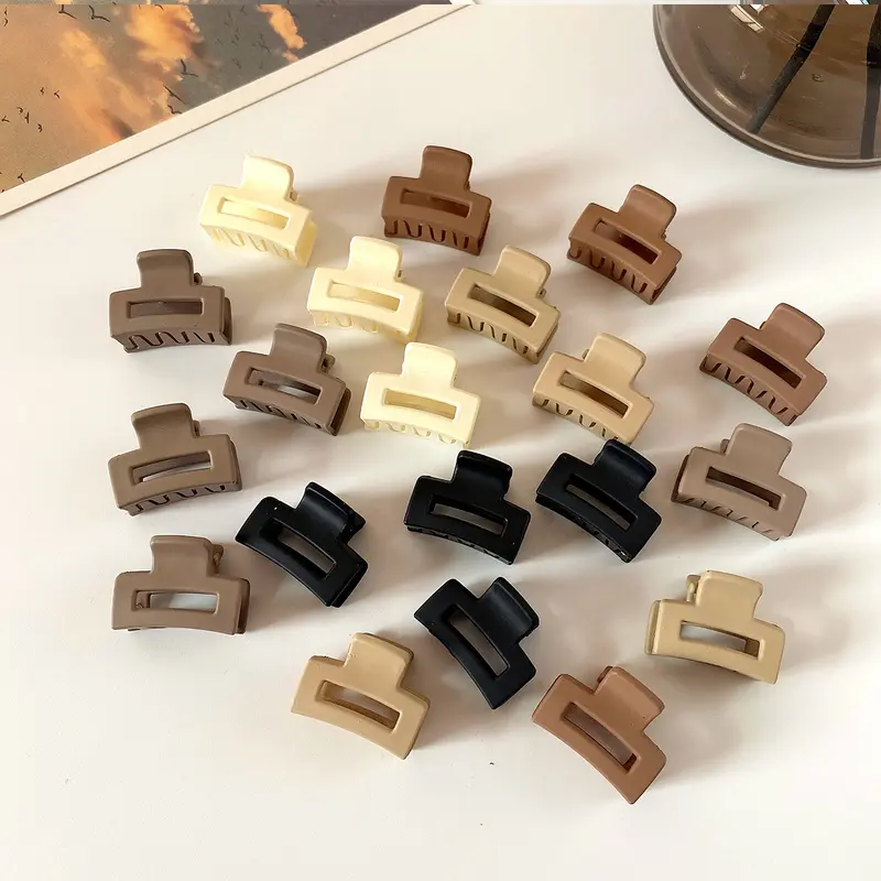 Haarklammern-Set «Mocha» · Matte Mini-Clips