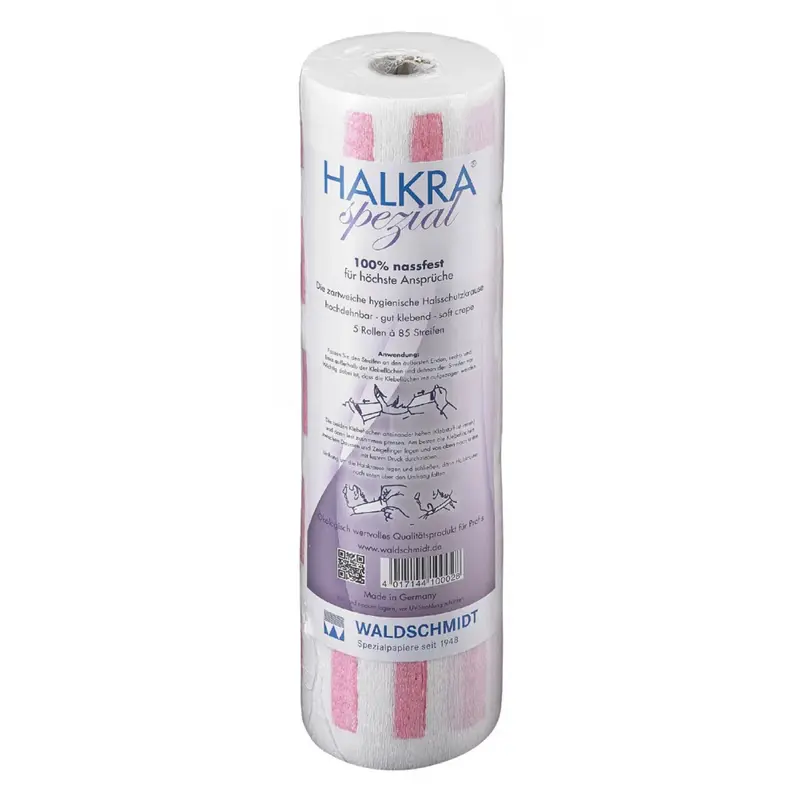 HALKRA Halsschutzkrause Rosa – 5 Rollen à 85 Blatt