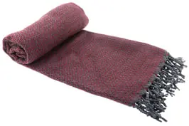 Hamamtuch Bird Eye Bordeaux – Leichtes Baumwolltuch für Strand, Sauna & Yoga 100x180cm