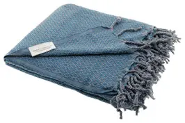 Hammamtuch Bird Eye Petrol – Elegantes Baumwolltuch für Sauna, Strand & Yoga 100x180cm