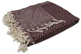 Hammamtuch Diamond Bordeaux – Elegantes Baumwolltuch für Sauna, Strand & Wellness 100x180cm