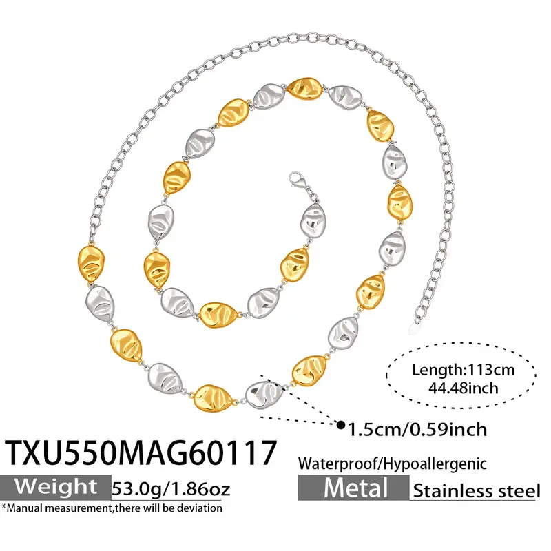 Handgefertigte Texturierte Hohlhalskette