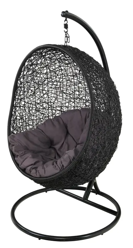 Hängeschaukel Alonso, Wicker schwarz