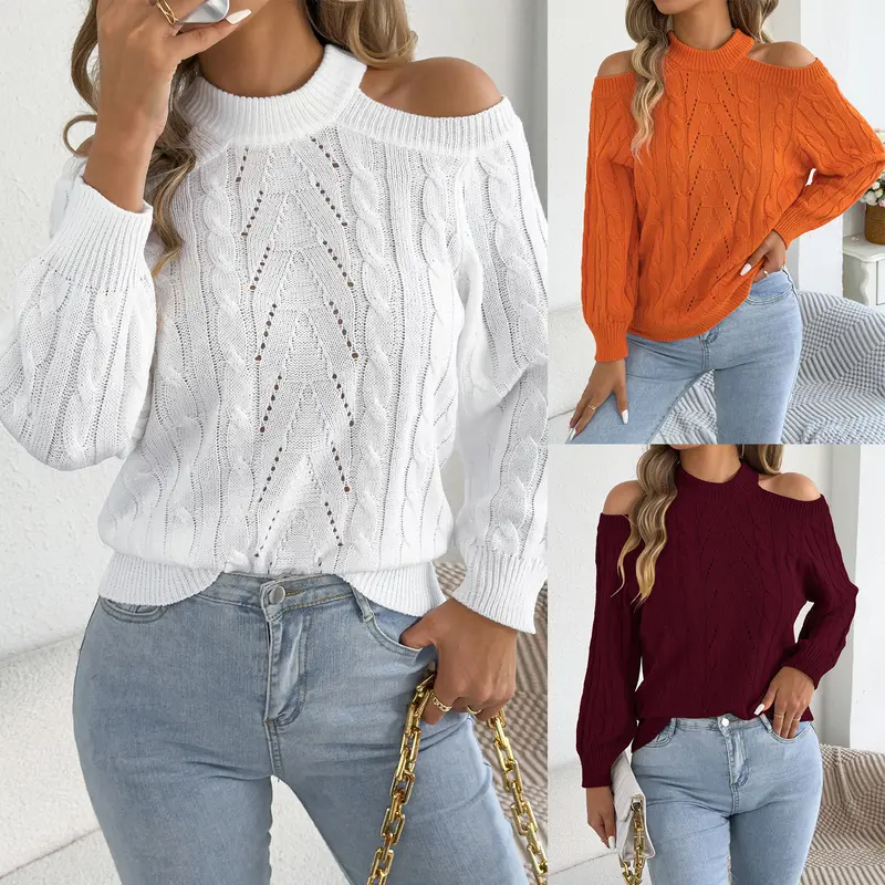 Herbstsweater mit Lochmuster