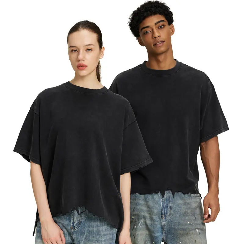 Herren Abgenutztes Box Fit Kurzarm T-Shirt