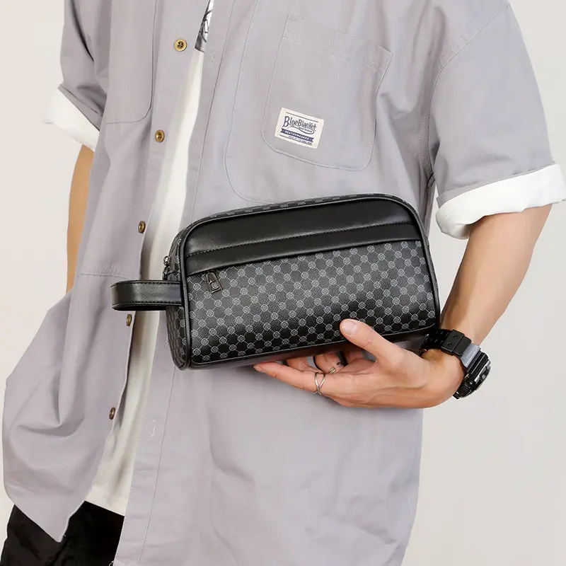 Herren Clutch Vintage Druck Tasche
