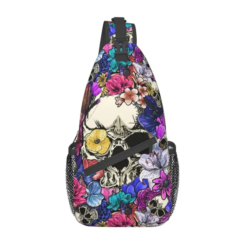 Herren Crossbody Bag mit Totenkopf-Muster