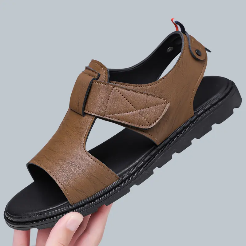 Herren Freizeit-Sandalen aus Kunstleder