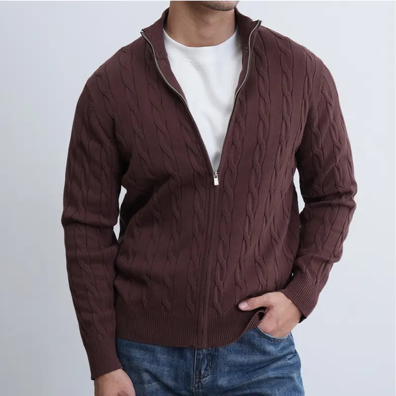 Herren-Kardigan mit Jacquard-Muster