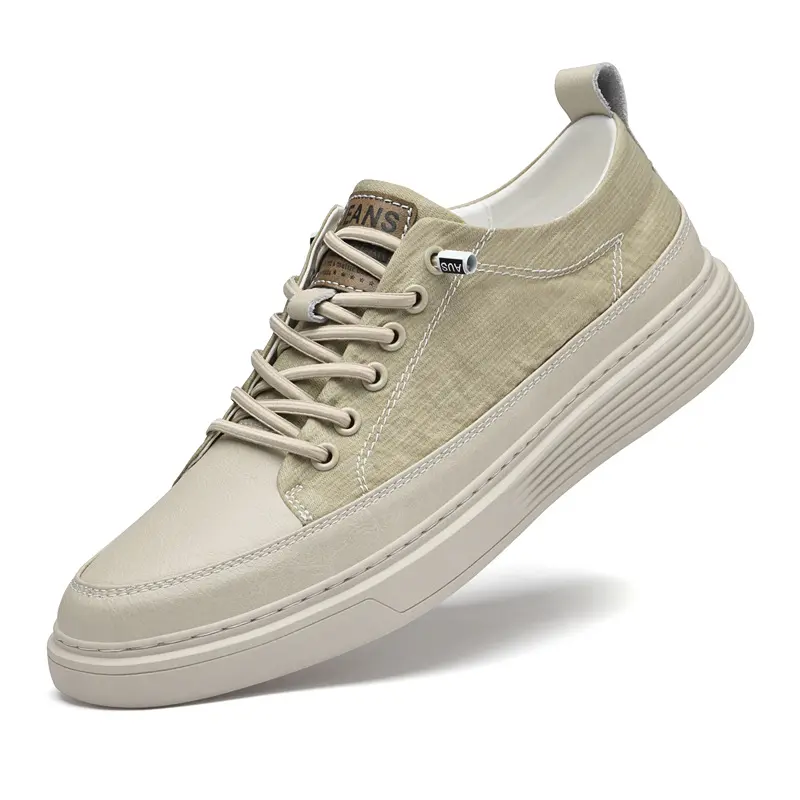 Herren-Leder-Schuhe, beige, khaki, schwarz