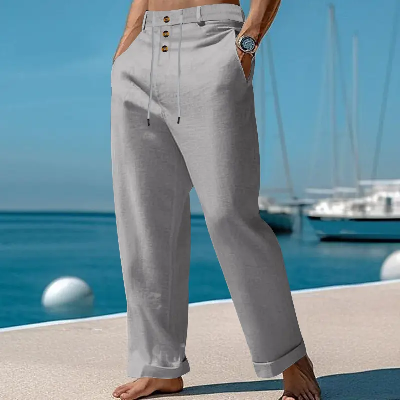 Herren Leinen-Hose «Lino» · Straight-Leg