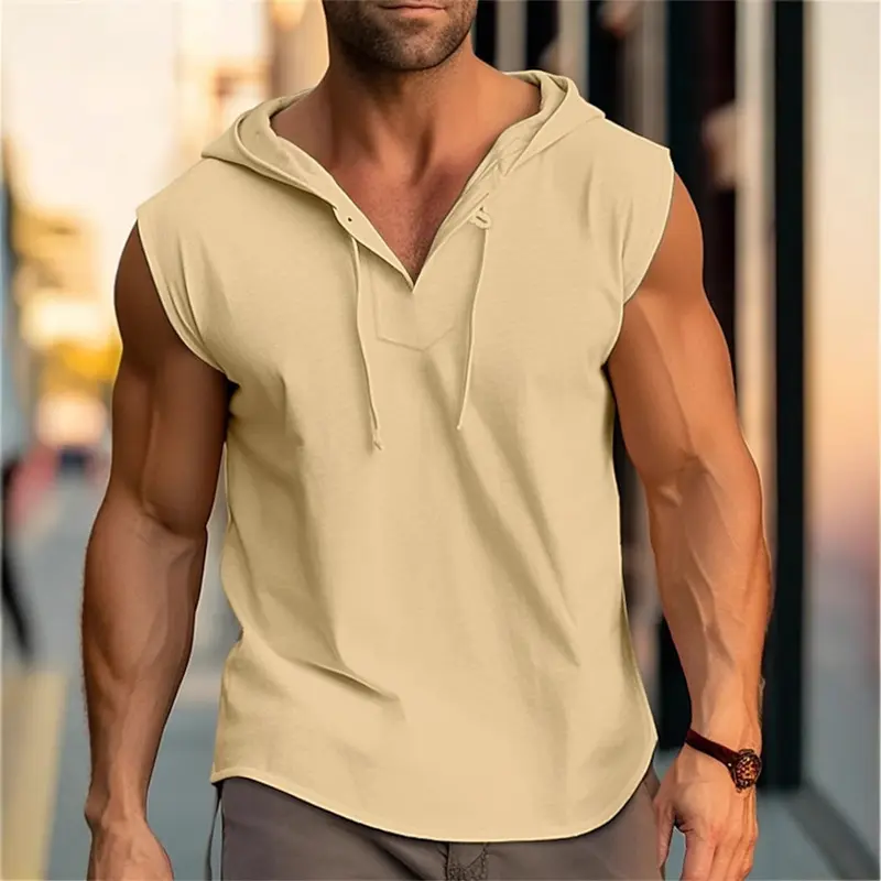 Herren-Oberteil mit Kapuze, elastischer Bund