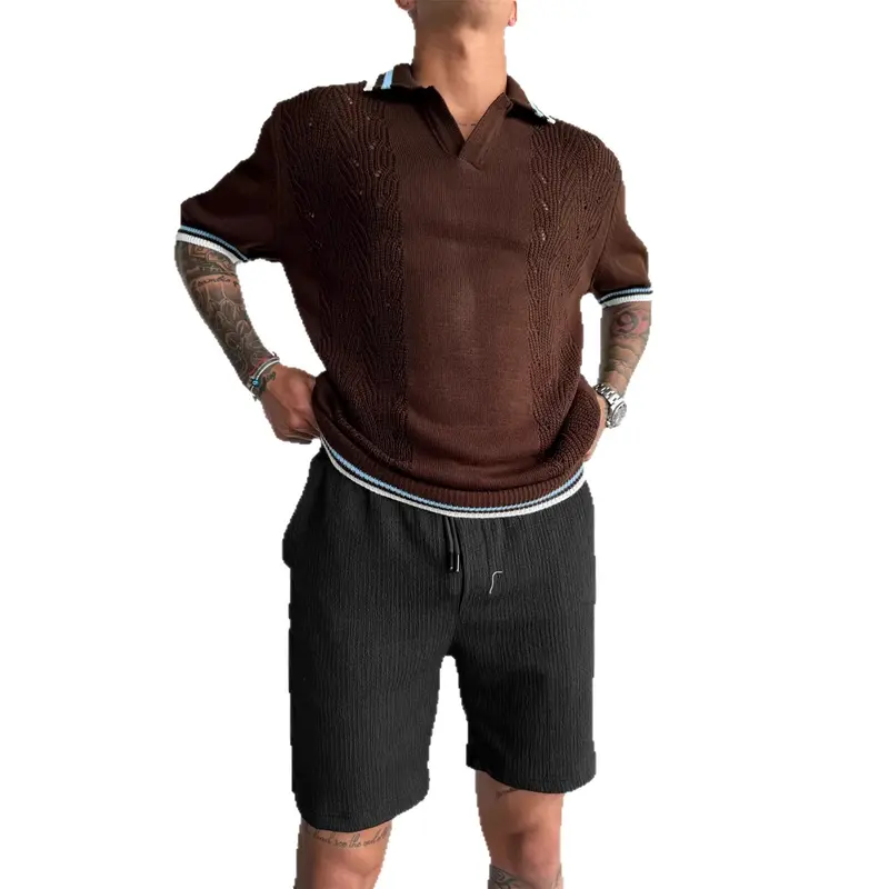 Herren-Polo aus Jacquard-Garn