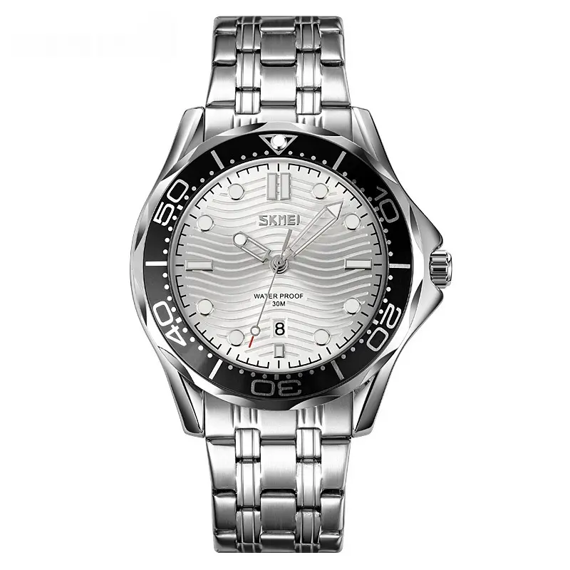 Herren Quarz Armbanduhr mit Leuchtband